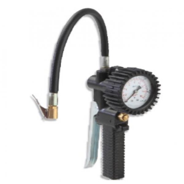 Tyre Inflator with Analog Tyre Pressure Gauge for Cars & Light Vehicles